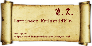Martinecz Krisztián névjegykártya