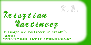 krisztian martinecz business card